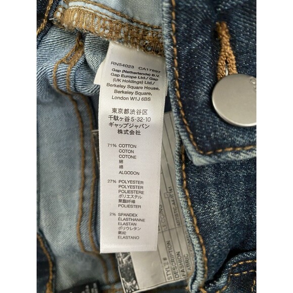 GAP Jeans Womens 4 Regular 27 x 30 Blue Stretch Skinny Denim Leggings Jeggings - Picture 15 of 16